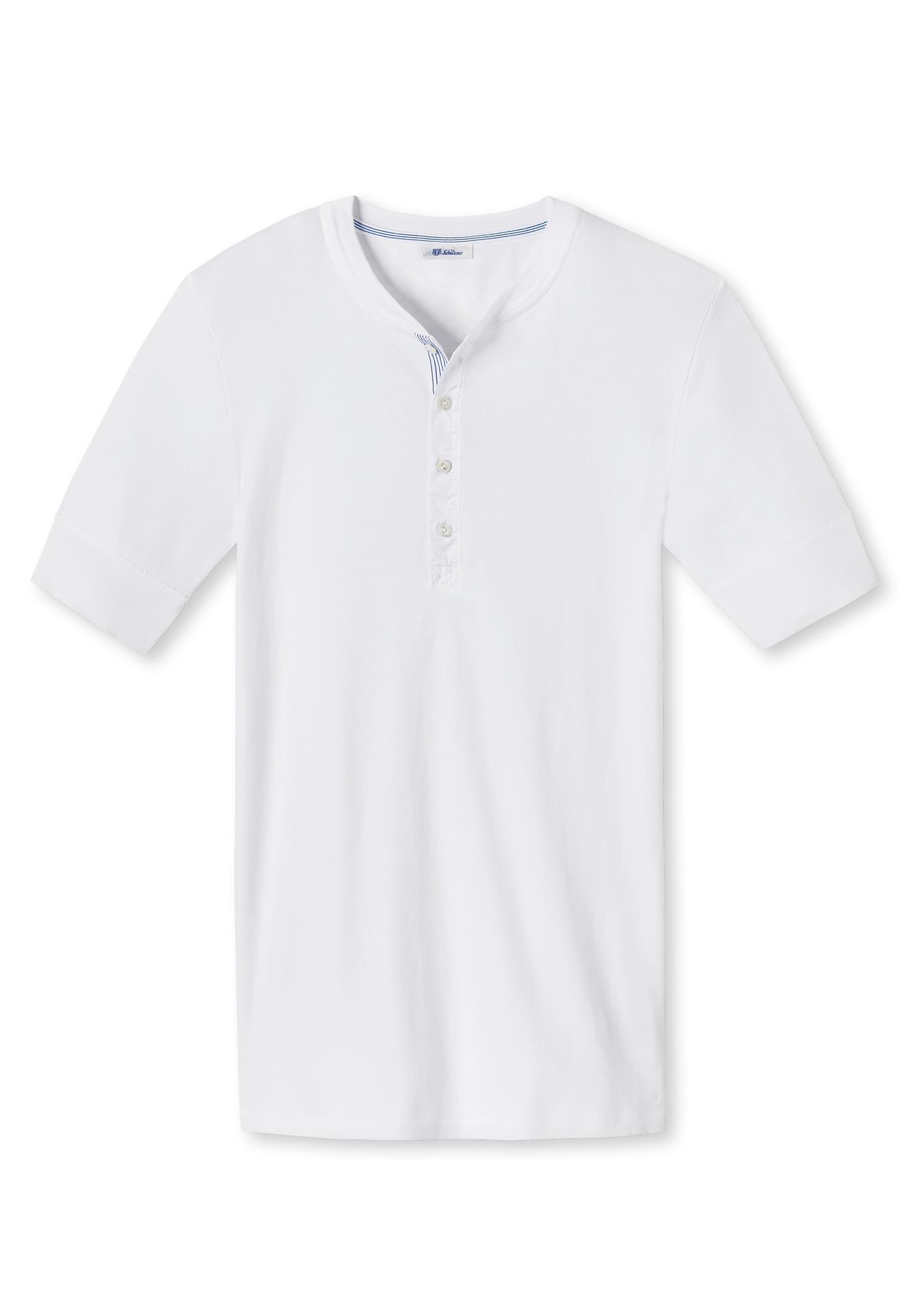 Schiesser Revival Mens Basic Karl-Heinz Henry Short Sleeve White